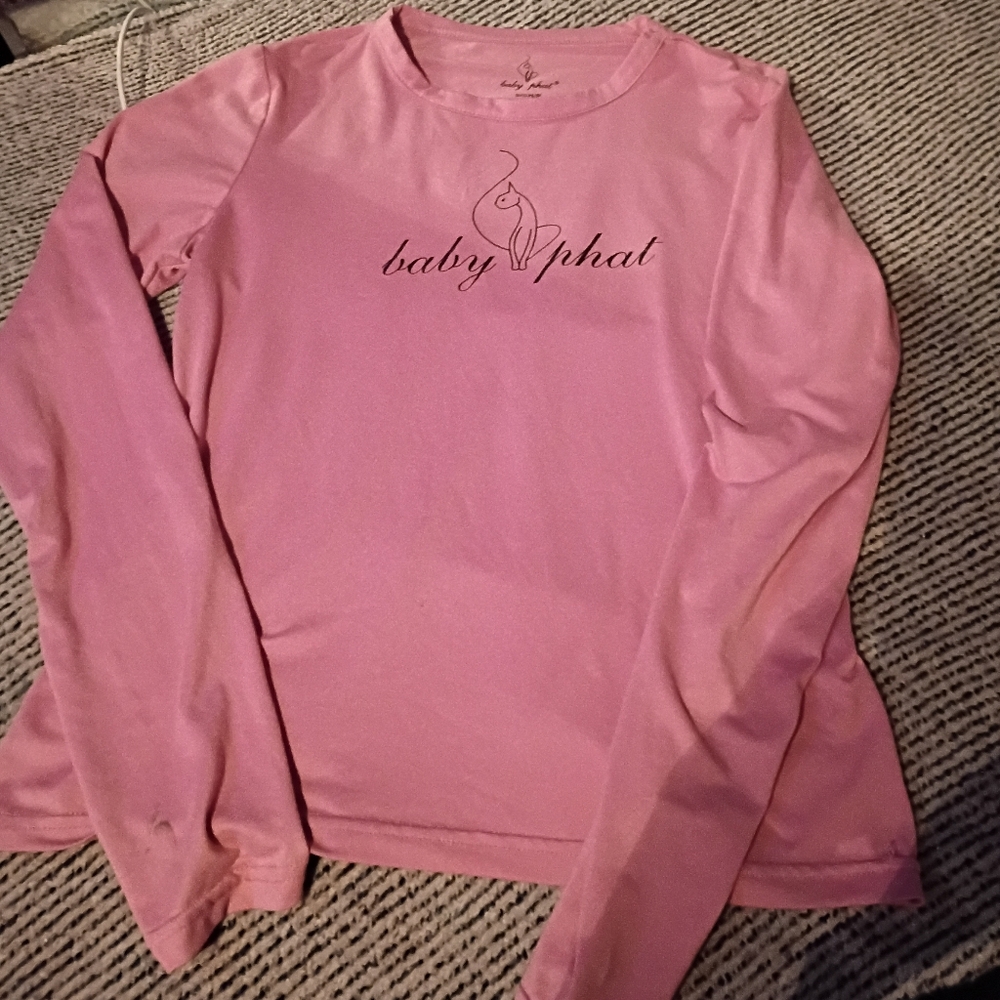 Baby Phat Pink Long Sleeve Logo Shirt